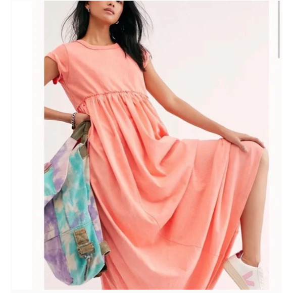 Free People Carissa Tee Maxi Dress NEW XS - Picture 1 of 5